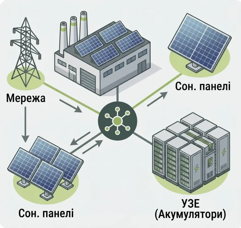 Установки зберігання енергії (УЗЕ) для бізнесу: автономність промислових об’єктів